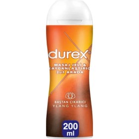 Resim Durex Hassas Masaj Jeli 200 ml Aromasız Su Bazlı Doğal İçerikli Cilt Dostu Kayganlaştırıcı Jel 