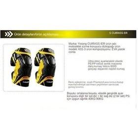 Resim Maoyaya Cuirassier Koruyucu Motosiklet Dizliği Kırmızı-siyah 2 Adet Yc Model Kırmızı - Siyah 