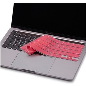 Resim Macbook Pro Klavye Koruyucu M1-m2 13inç Us-abd İngilizce Touchbarlı A2338 A2289 A2251 A2141 Uyumlu Pembe 