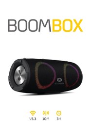 Resim Powerway BoomBox 30W Çift Bass Usb Hafıza Kartı Aux Radyo Led Işıklı Bluetooth Hoparlör Hi-Fi Ses Bombası 