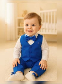 Resim Calide Baby Kravat-papyonlu Erkek Bebek Mevlüt Takımı Mevlütlük Takım Özel Gün Kıyafeti Hediyesi Hastane Çıkışı 