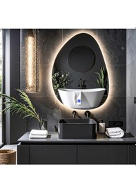 Resim Luno Günışığı Lavabo & Banyo Aynası Dokunmatik Sensörlü 100 X 75 Cm 
