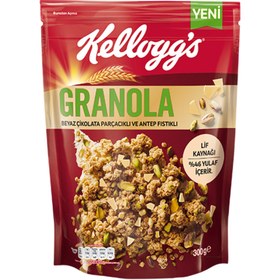 Resim KELLOGG'S Granola Beyaz Çikolata Parçacıklı ve Antep Fıstıklı 340g 