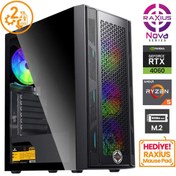 Resim Raxius Nova G1 R5 4060-56F11 Ryzen5 5600 64 GB RAM 2 TB SSD RTX 4060 FreeDOS Gaming Masaüstü Bilgisayar Raxius