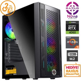 Resim Raxius Nova G1 R5 4060-56F11 Ryzen5 5600 64 GB RAM 2 TB SSD RTX 4060 FreeDOS Gaming Masaüstü Bilgisayar 