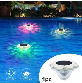 Resim Sunshine022 Beyaz Rgb Güneş Enerjili Havuz Işığı Yüzer Ip68 Bahçe Dekorasyon 
