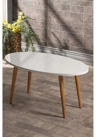 Resim Uslucan Alışveriş Ahşap Torna Elips Orta Sehpa Efes 