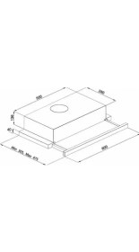 Resim Esty 1350 Siyah 60 cm Sürgülü Aspiratör Çift Motor 310 m3/saat Maksimum Emiş Özellik 