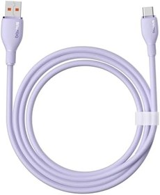 Resim Baseus Pudding Hızlı Şarj Özellikli Type-C Kablo 100W, 1.2 Metre, Mor 