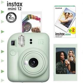 Resim Fujifilm Instax Mini 12 Fotoğraf Makinesi + Çerçeve + 20'li Mini Film Seti Yeşil 