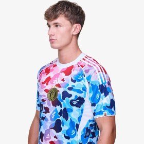 Resim BAPE x adidas FB Jersey 'Shock Blue' 