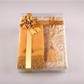 Resim Tesbih Seccade Şal Set (Gold) 