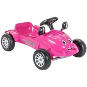 Resim FABBA TOYS 07 302P Herby Pedallı Araba Metalik Pembe 