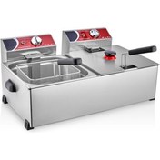 Resim KUTLU TİCARET Kutlu 8+8 Lt Fritöz (Gazlı) 