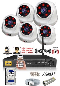 Resim Ids - 5 Kameralı 1080P Fullhd 5Mp Sony Lensli Kamera Seti - 2026 