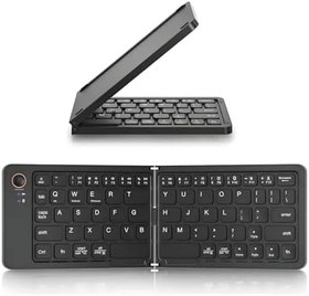 Resim Tablet Telefon için Şarjlı Katlanabilir Taşınabilir Kablosuz Bluetooth Mini Klavye FC1030 