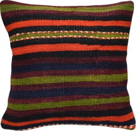 Resim Zehra Abla Halı Yeni El Dokuma Dekoratif Kilim Kırlent Yastık Kılıfı 6543 Çok Renkli 