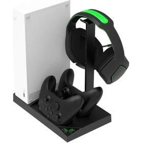 Resim Beboncool XBX013 Oyun Hazneli Kulaklık Tutucu Xbox Series x Joystick Pil Şarj Soğutucu Stand 