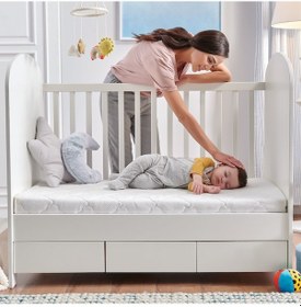 Resim Yataş Mini Twiny Yıkanabilir Kılıflı Sünger Bebek Yatağı 80 x 130 CM 