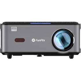 Resim Qedii Funflix P1 Android 4K Destekli Bluetooth 5G Wi-Fi Led Full Hd Projeksiyon Cihazı, 150W Lamba, 300 I 