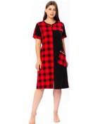 Resim Dınar Textıle Fermuarlı Ev Triko Bornozu 421639901 Kırmızı 