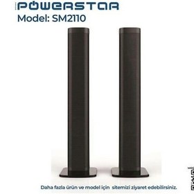 Resim Powerstar Müzik Kutusu Powerstar Sm-2110 Kule 2'li Bluetooth - Usb - Hafıza Kartı 