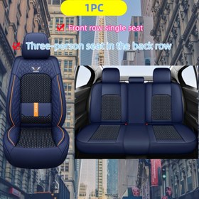 Resim 1 Adet Premium 5 Koltuklu Ön/Arka Araç Koltuğu Kılıfı - Tam Kaplama PU, Buz Kaygan Elyaf Kumaş, Bel Desteği ve Nefes Alabilir Mesh Tasarım, Tüm Modellere Uygun, 4 Renk Seçeneği 