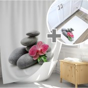 Resim Zethome Spa Banyo Paspas Ve Tek Kanat Duş Perdesi 1x180x200 Set 