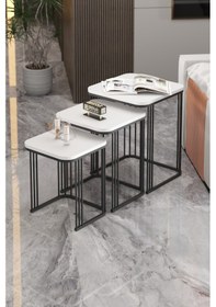 Resim Zigon Sehpa Alize Beyaz Beyaz 