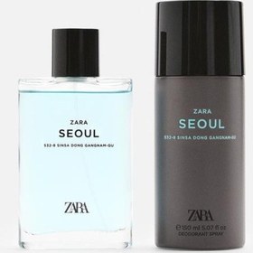 Resim Zara Man Seoul Erkek Parfüm EDT 90 ML + Seoul Erkek Sprey Deodorant EDC 150 ML 