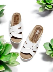 Resim Topuk Dikeni Takviyeli Silikonlu Rahat Ev Ve Dışarı Terliği Ekru 