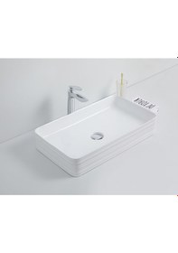 Resim Paluci Lavabo Arte Plus Beyaz Dikdörtgen Model 