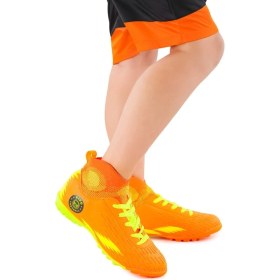 Resim Kiko Kids 142 Fhs Boğazlı Halı Saha Erkek Çocuk Futbol Ayakkabı Turuncu - Sarı 