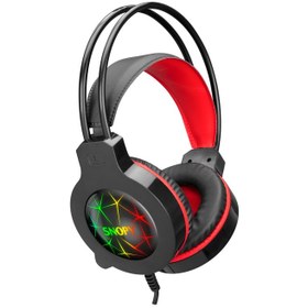 Resim Snopy SN-GX7 CRAZY Siyah Ledli Mikrofonlu Oyuncu Kulaklığı 