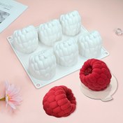Resim YUHUPHYLLIC 6 Delikli Büyük Çilek Kek Kalıbı - DIY Yaratıcı Kullanım İçin Silikon Mousse ve Puding Kalıbı, Aromaterapi Mumları, Pişirme Aksesuarları İçin İdeal 