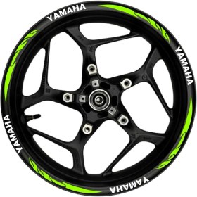 Resim Yamaha Beyaz Yazılı Neon(Fıstık Yeşili) Pençe Şeritli 