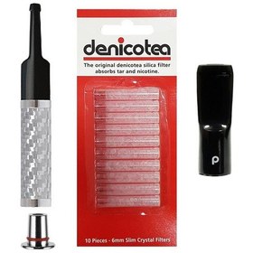 Resim Denicotea 25007 Karbon Filtreli 6-9Mm Lüks Slim Sig.Ağızlığı Karb 
