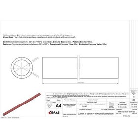 Resim IBRAS 65762 3 KAT POLYESTERLİ SİLİKON 32MM DÜZ HORTUM 1 MT 