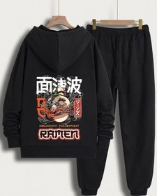 Resim uyguntarz Unisex Ramen Baskılı Eşofman Takımı 
