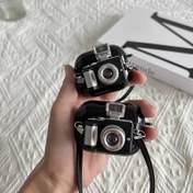 Resim AirPods için Retro Kamera Tasarımı TPU Koruyucu Kılıf, Apple Kablosuz Kulaklık ile Uyumlu Dayanıklı Plastik Kılıf 