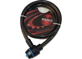 Resim KNT Bisiklet ve Motosiklet Kilidi 15X1500 mm Kalın Kilit 1,5 Metre Uzunluk Siyah 