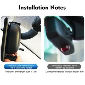 Resim Besthome1 Arac İçi Ar Navigasyon Tutucu: 360 Dönenebilen, Tek Ellerle Kullanılabilen, Sağlam Sabitleyen, 3.5-7.2 İnç Telefon Uy Siyah 