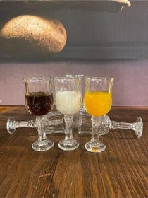 Resim 6'lı Larin Kahve Yanı Su Bardağı Şeffaf Renk Royaleks-70682 