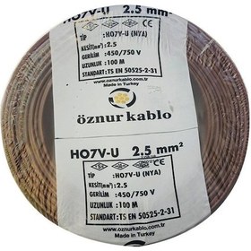 Resim Öznur 2,5 Mm Nya Kablo Kahverengi-100 Metre 