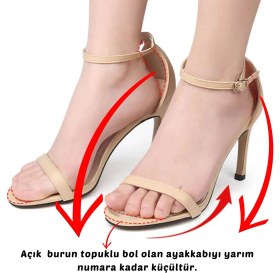 Resim Foottab Stiletto Bayan Ayakkabı Kaydırmaz Jel Ön Tabanlık, Silikon Yarım Ayakkabı Tabanlığı, 1 Çift 