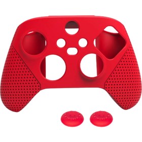 Resim TYX-0626 Yumuşak Kaymaz Silikon Kontrol Kapağı Kapak Skins Başparmak Sapları Joystick Caps Koruyucu Kılıf Xbox Serisi S x Denetleyicisi Için - Kırmızı (Yurt Dışından) 