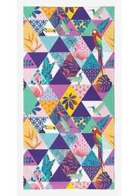 Resim TROPICAL SUMMER Dijital Baskılı 75x150 Cm Plaj Havlusu Lacivert 