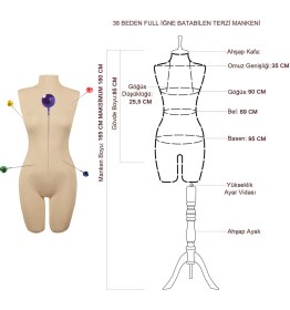 Resim Manken İstanbul Pantalon Giyebilen Bayan 38 Beden Iğne Batabilenterzi Mankeni 