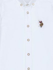 Resim U.S. Polo Assn. Erkek Çocuk Beyaz Uzun Kollu Basic Gömlek 50271303-VR013 