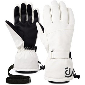 Resim Kış Eldivenleri L Erkek Kadın Sıcak Su Geçirmez Kayak Eldivenleri 5 Katmanlı Dokunmatik Ekranlı Kar Eldivenleri Soğuk Havalar İçin 